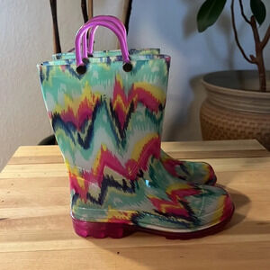 Members Mark Shoes Toddlers Light Up Multi color Rain Boots. 11/12